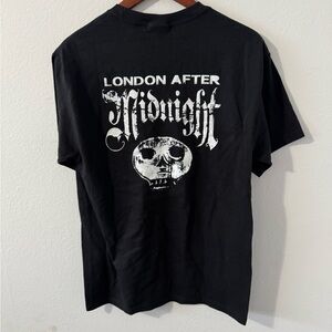 London After Midnight Black Graphic Band T-Shirt Medium M